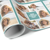 独自のフォトコラージュを作成 – 6枚の写真Monogram ラッピングペーパー (ロールコーナー)
