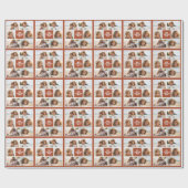 独自のフォトコラージュを作成 – 6枚の写真Monogram ラッピングペーパー (フラット)