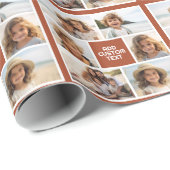 独自のフォトコラージュを作成 – 6枚の写真Monogram ラッピングペーパー (ロールコーナー)