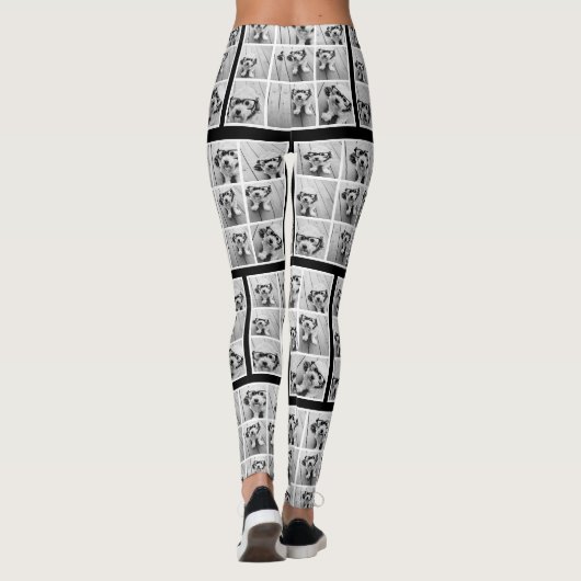 独自のフォトコラージュを作成 – 9枚の写真 レギンス (裏面)