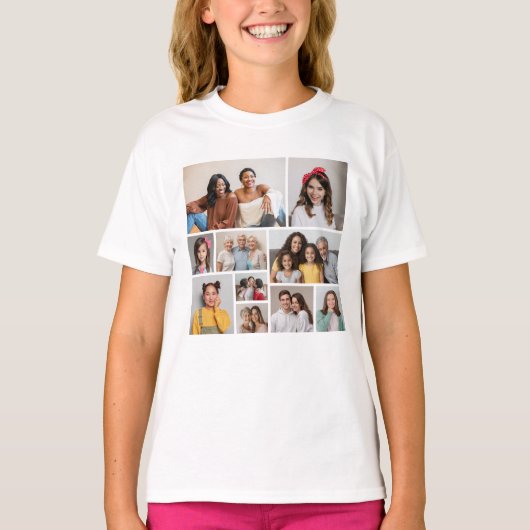 独自のフォトコラージュを作成 Tシャツ (正面)