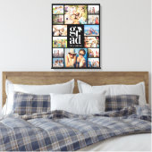 独自のフォトコラージュを作成Graduate Black キャンバスプリント (インサイチュ (寝室))