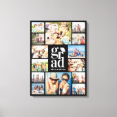 独自のフォトコラージュを作成Graduate Black キャンバスプリント (正面)