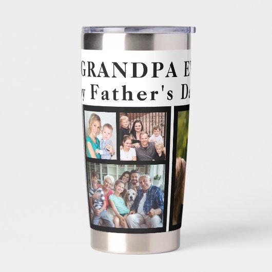 独自のフォトコラージュを作最高の成するgrandpa 保温保冷タンブラー (左面)