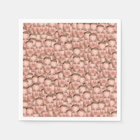 独自のフォトコラージュカスタムを作おもしろい成する スタンダードカクテルナプキン (正面)