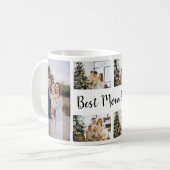 独自のフォトコラージュカスタムを作成する最高のMom Ever コーヒーマグカップ (正面左)