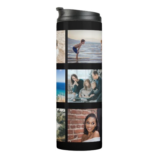 独自のフォトコラージュカスタムを作成する9枚の写真 タンブラー (回転右)