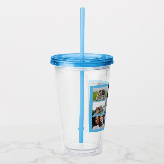 独自のフォトコラージュカスタムを作成する9枚の写真Acry アクリルタンブラー (右)