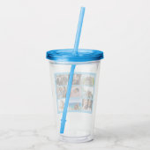 独自のフォトコラージュカスタムを作成する9枚の写真Acry アクリルタンブラー (裏面)