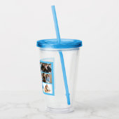 独自のフォトコラージュカスタムを作成する9枚の写真Acry アクリルタンブラー (左)