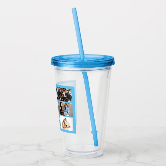 独自のフォトコラージュカスタムを作成する9枚の写真Acry アクリルタンブラー (左)