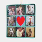 独自のフォトコラージュカスタムを作成する セラミックオーナメント (左)