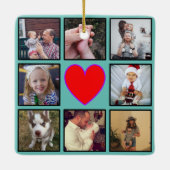 独自のフォトコラージュカスタムを作成する セラミックオーナメント (裏面)