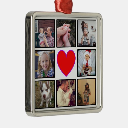 独自のフォトコラージュカスタムを作成する メタルオーナメント (右)