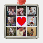 独自のフォトコラージュカスタムを作成する メタルオーナメント (正面)