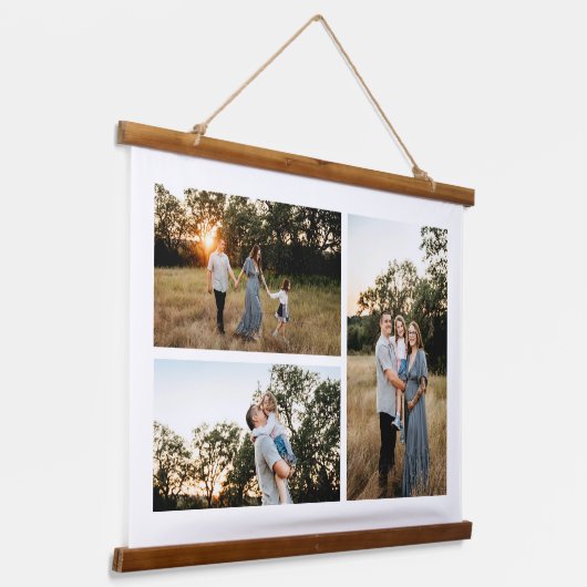 独自のフォトコラージュカスタムを追加する3 吊り下げ型タペストリー (傾斜あり)