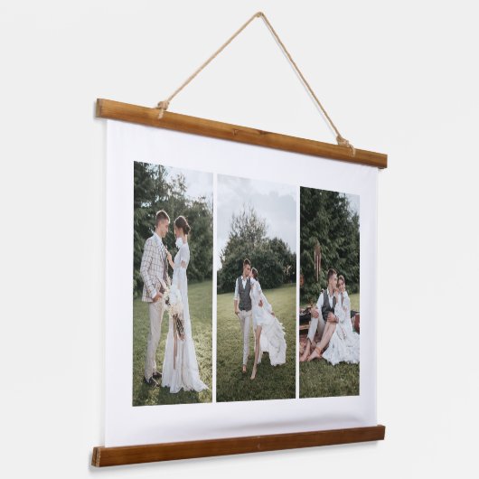 独自のフォトコラージュカスタムを追加する3 吊り下げ型タペストリー (傾斜あり)