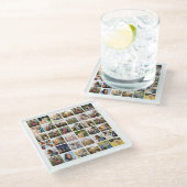 独自のフォトコラージュパーソナライズされたを作成する ガラスコースター (アングル)