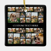 独自のフォトコラージュパーソナライズされたを作成する セラミックオーナメント (正面)