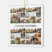 独自のフォトコラージュパーソナライズされたを作成する セラミックオーナメント (左)