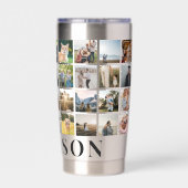 独自のフォトコラージュパーソナライズされたを作成する 保温保冷タンブラー (背面)