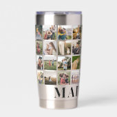 独自のフォトコラージュパーソナライズされたを作成する 保温保冷タンブラー (正面)