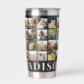 独自のフォトコラージュパーソナライズされたを作成する 保温保冷タンブラー (左面)