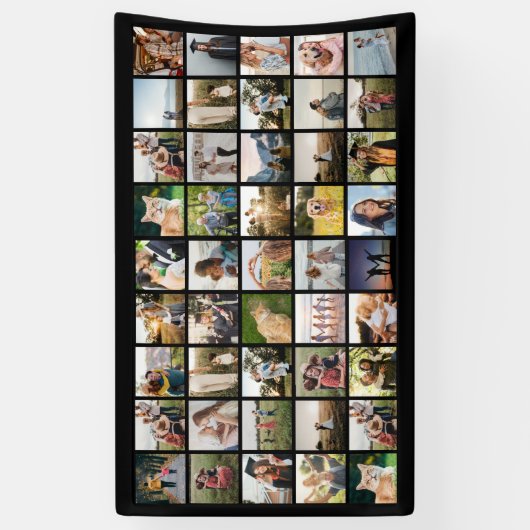 独自のフォトコラージュパーソナライズされたを作成する 横断幕 (縦)