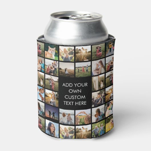 独自のフォトコラージュパーソナライズされたを作成する 缶クーラー (缶正面)