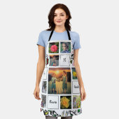 独自のフォトコラージュ庭園のエプロンを作成 エプロン (着用した状態)