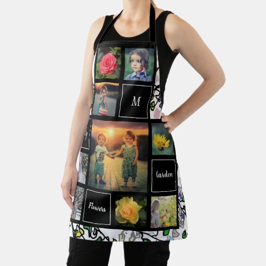 独自のフォトコラージュ庭園のエプロンを作成 エプロン (インサイチュ)