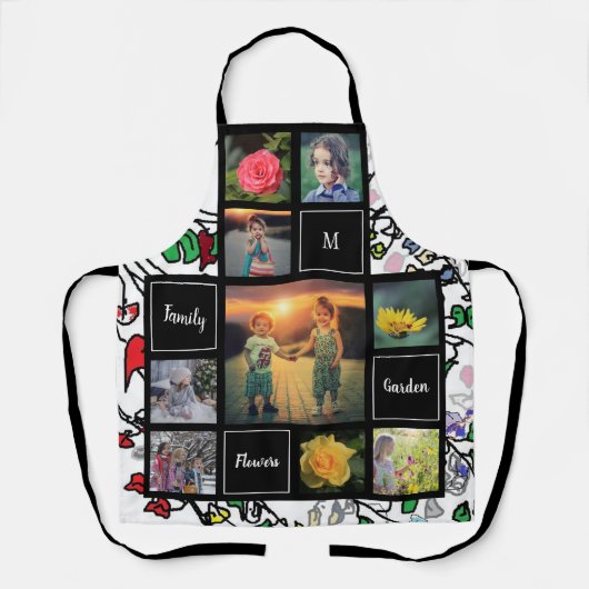 独自のフォトコラージュ庭園のエプロンを作成 エプロン (正面)