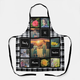 独自のフォトコラージュ庭園のエプロンを作成 エプロン