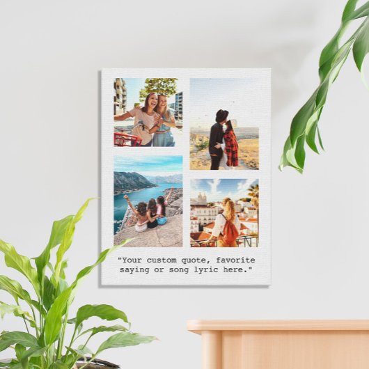 独自のフォトコラージュ引用文の作成 キャンバスプリント