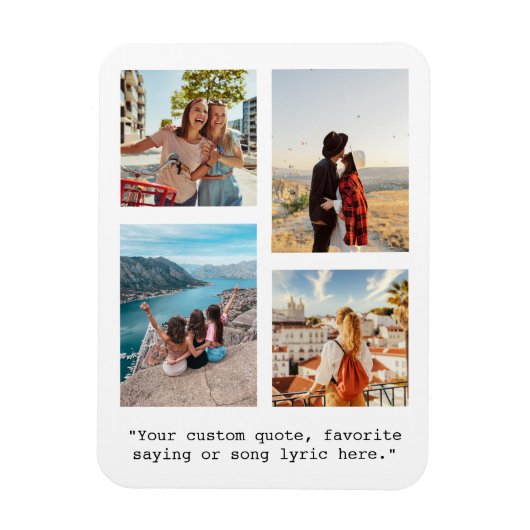 独自のフォトコラージュ引用文の作成 マグネット (縦)