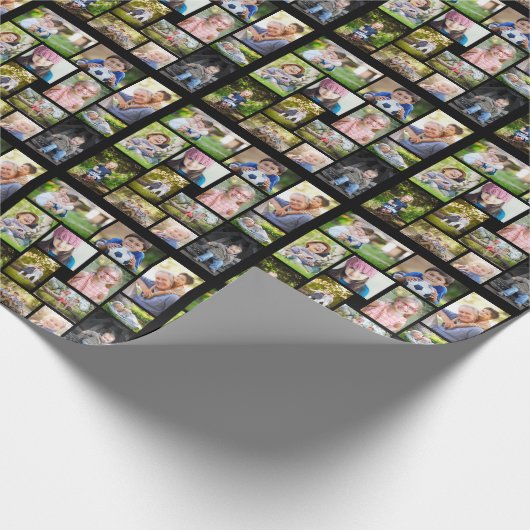 独自のフォトコラージュ数々のを作成する ラッピングペーパー (角)