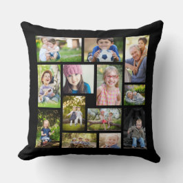 独自のフォトコラージュ数々の白黒の作成 クッション