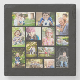 独自のフォトコラージュ数々の白黒の作成 ストーンコースター