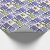 独自のフォトコラージュ紫を作成 ラッピングペーパー (角)