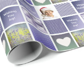 独自のフォトコラージュ紫を作成 ラッピングペーパー (ロールコーナー)