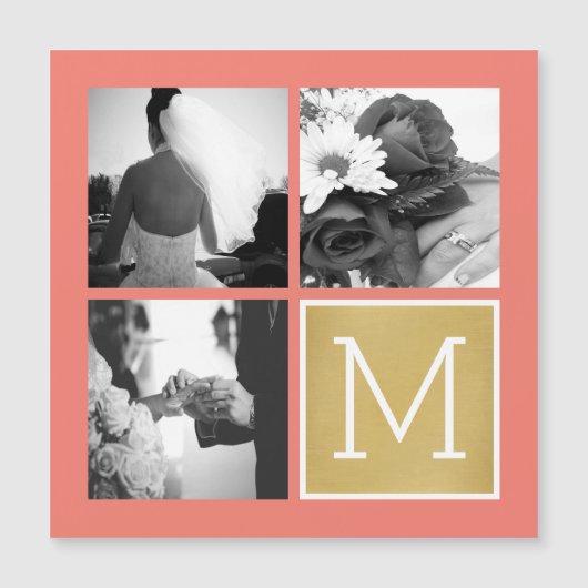 独自のフォトコラージュ結婚モノグラムの作成 (正面)