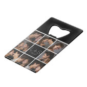 独自のフォトコラージュ結婚モノグラムの作成 クレジットカード栓抜き (正面アングル)