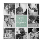 独自のフォトコラージュ結婚モノグラムの作成 タイル (正面)