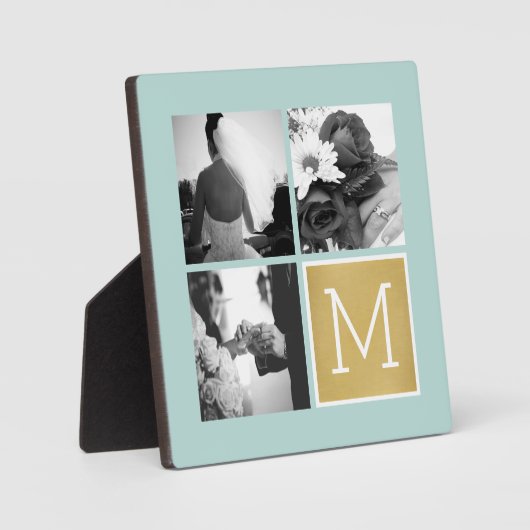 独自のフォトコラージュ結婚モノグラムの作成 フォトプラーク (正面)