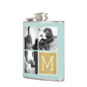 独自のフォトコラージュ結婚モノグラムの作成 フラスク (左)