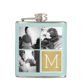 独自のフォトコラージュ結婚モノグラムの作成 フラスク (正面)