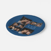 独自のフォトコラージュ結婚モノグラムの作成 ペーパープレート (アングル)