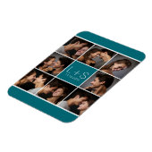 独自のフォトコラージュ結婚モノグラムの作成 マグネット (左側)