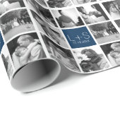 独自のフォトコラージュ結婚モノグラムの作成 ラッピングペーパー (ロールコーナー)