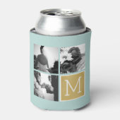 独自のフォトコラージュ結婚モノグラムの作成 缶クーラー (缶正面)